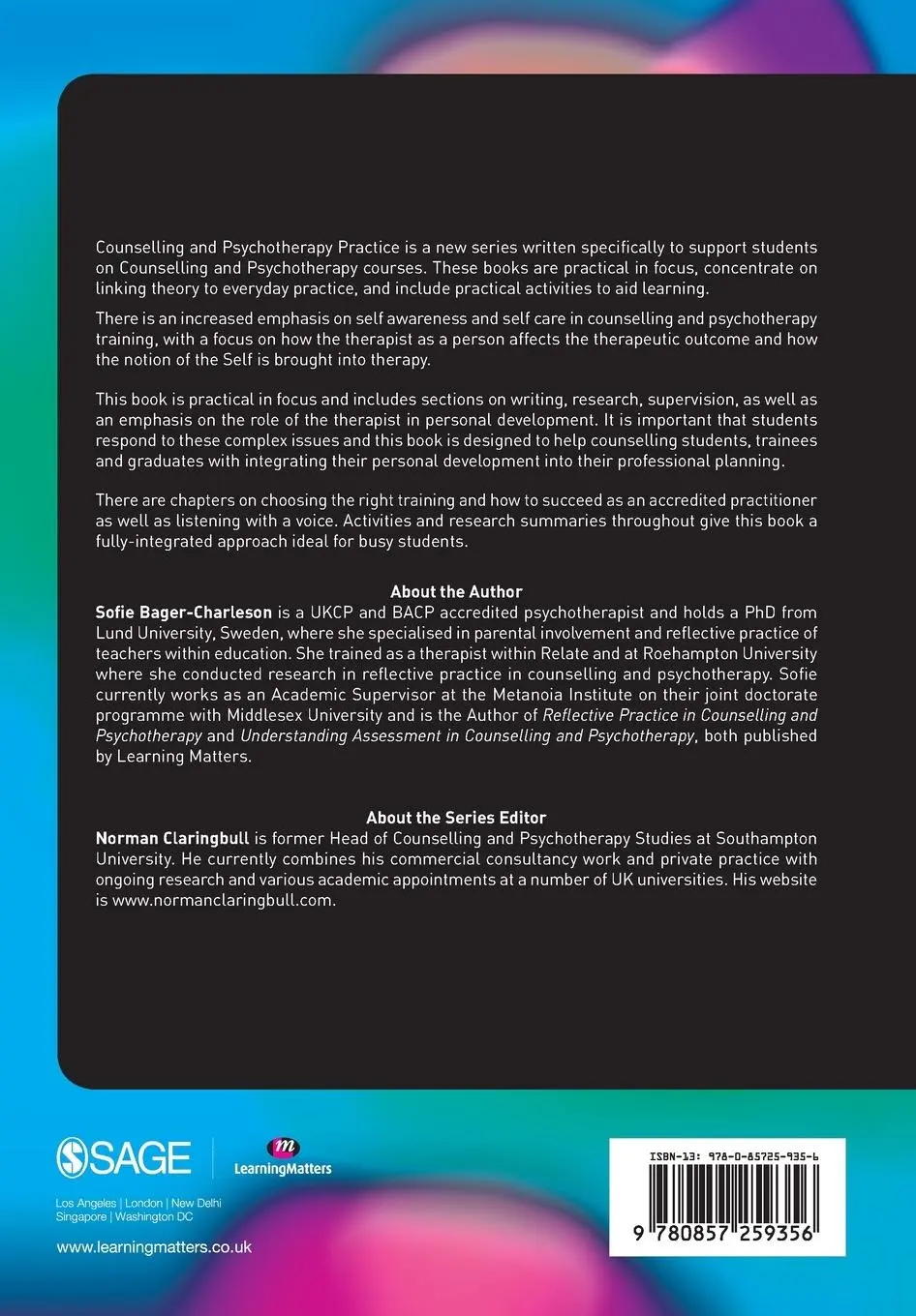 Rückseite: 9780857259356 | Personal Development in Counselling and Psychotherapy | Taschenbuch