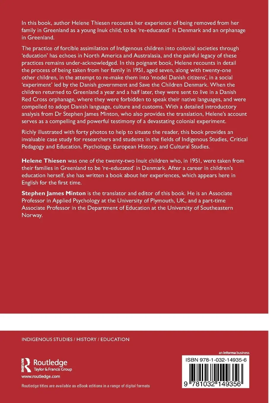 Rückseite: 9781032149356 | Greenland's Stolen Indigenous Children | A Personal Testimony | Buch