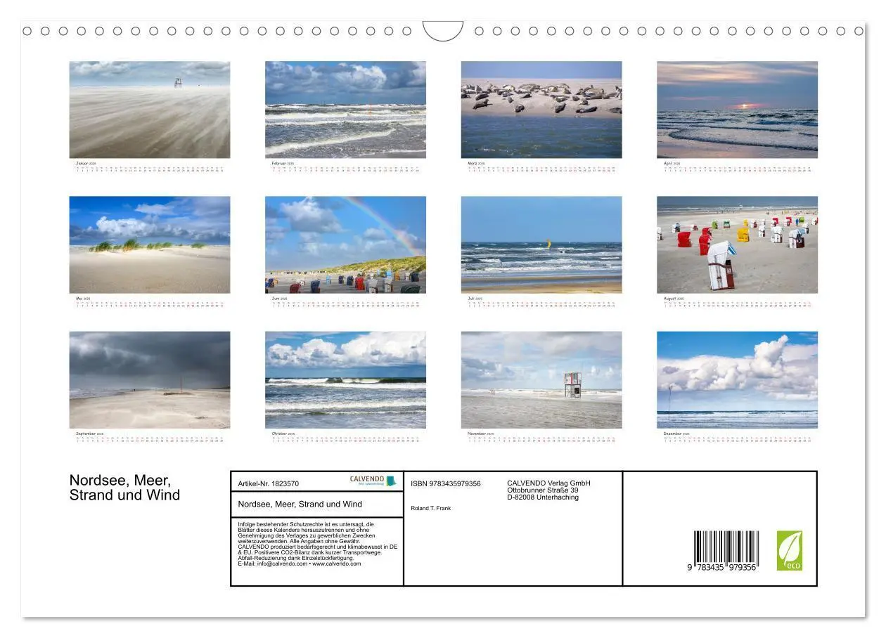 Bild: 9783435979356 | Nordsee, Meer, Strand und Wind (Wandkalender 2025 DIN A3 quer),...