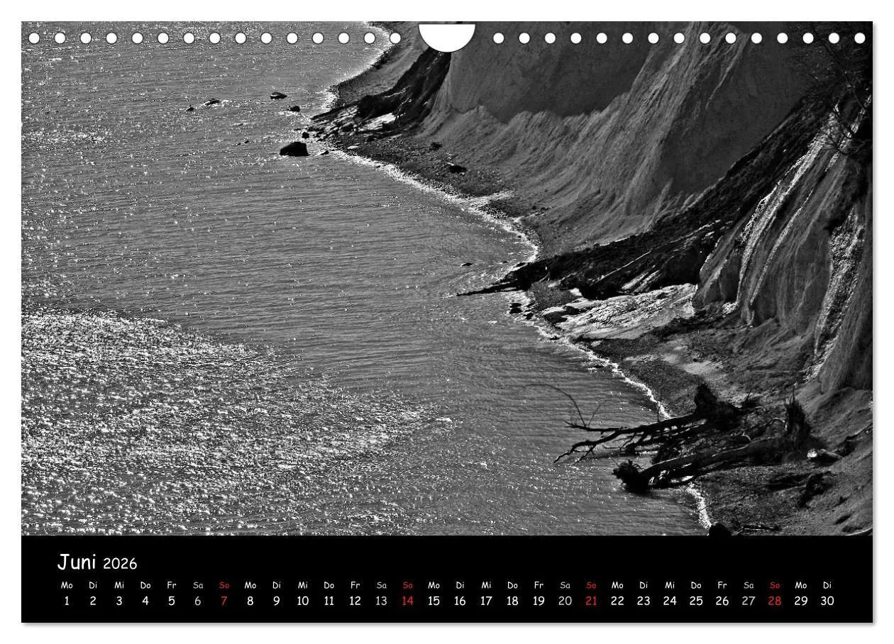 Bild: 9783516229356 | Rügen in schwarz-weiß (Wandkalender 2026 DIN A4 quer), CALVENDO...