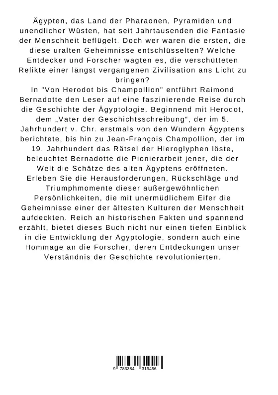 Rückseite: 9783384319456 | Von Herodot bis Champollion | Raimond Bernadotte | Taschenbuch | 2024