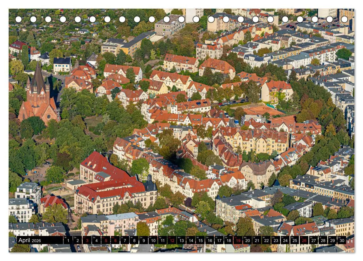Bild: 9783457749456 | Halle an der Saale von oben (Tischkalender 2026 DIN A5 quer),...