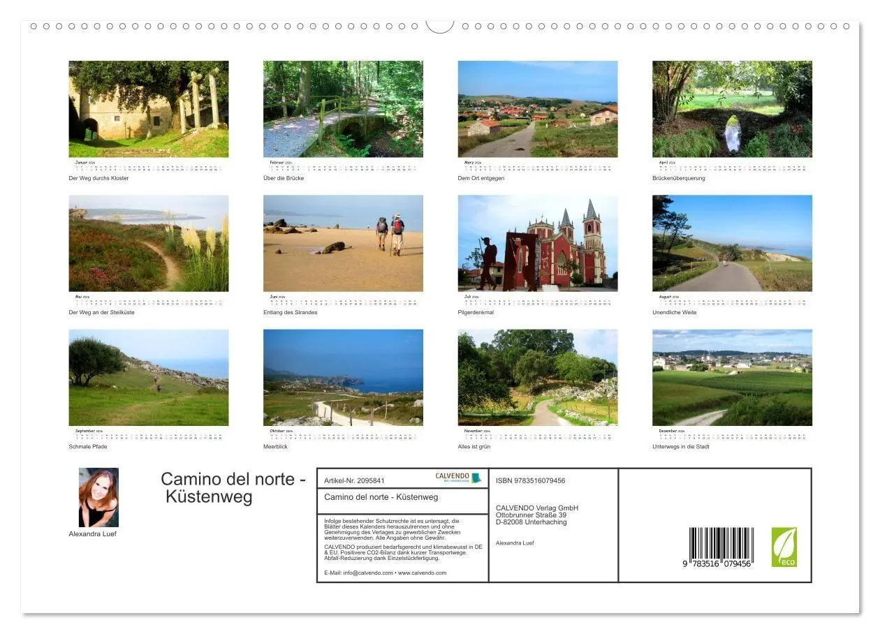 Bild: 9783516079456 | Camino del norte - Küstenweg (hochwertiger Premium Wandkalender...