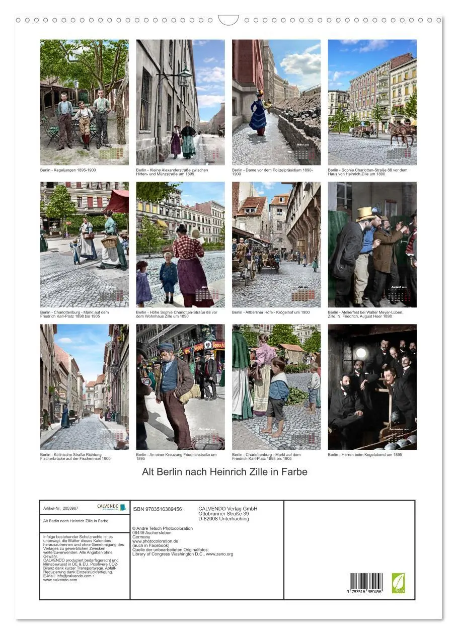 Bild: 9783516389456 | Alt Berlin nach Heinrich Zille in Farbe (Wandkalender 2026 DIN A2...