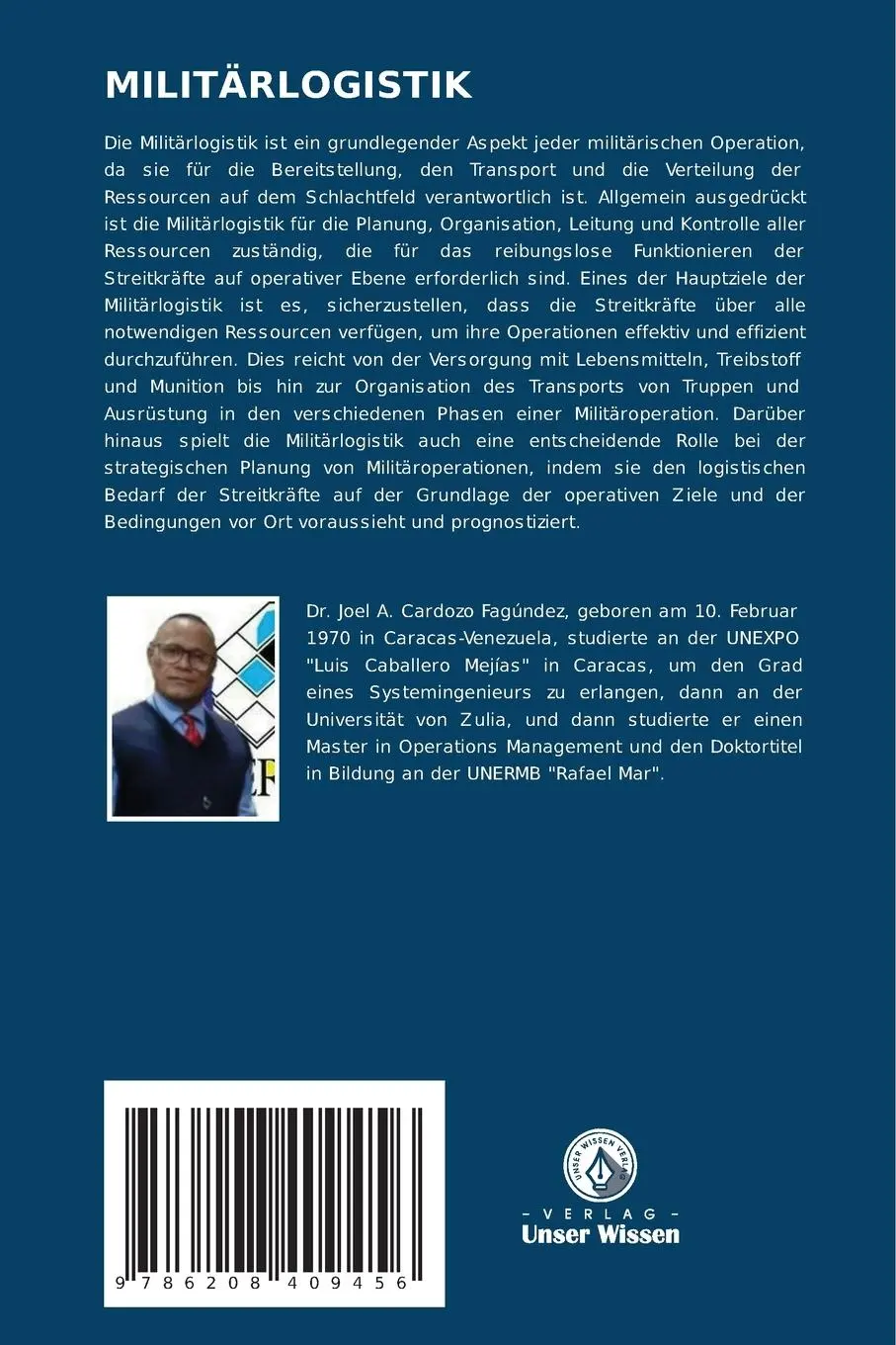Rückseite: 9786208409456 | MILITÄRLOGISTIK | GRUNDLAGEN, STRATEGIEN UND ANWENDUNGEN | Taschenbuch