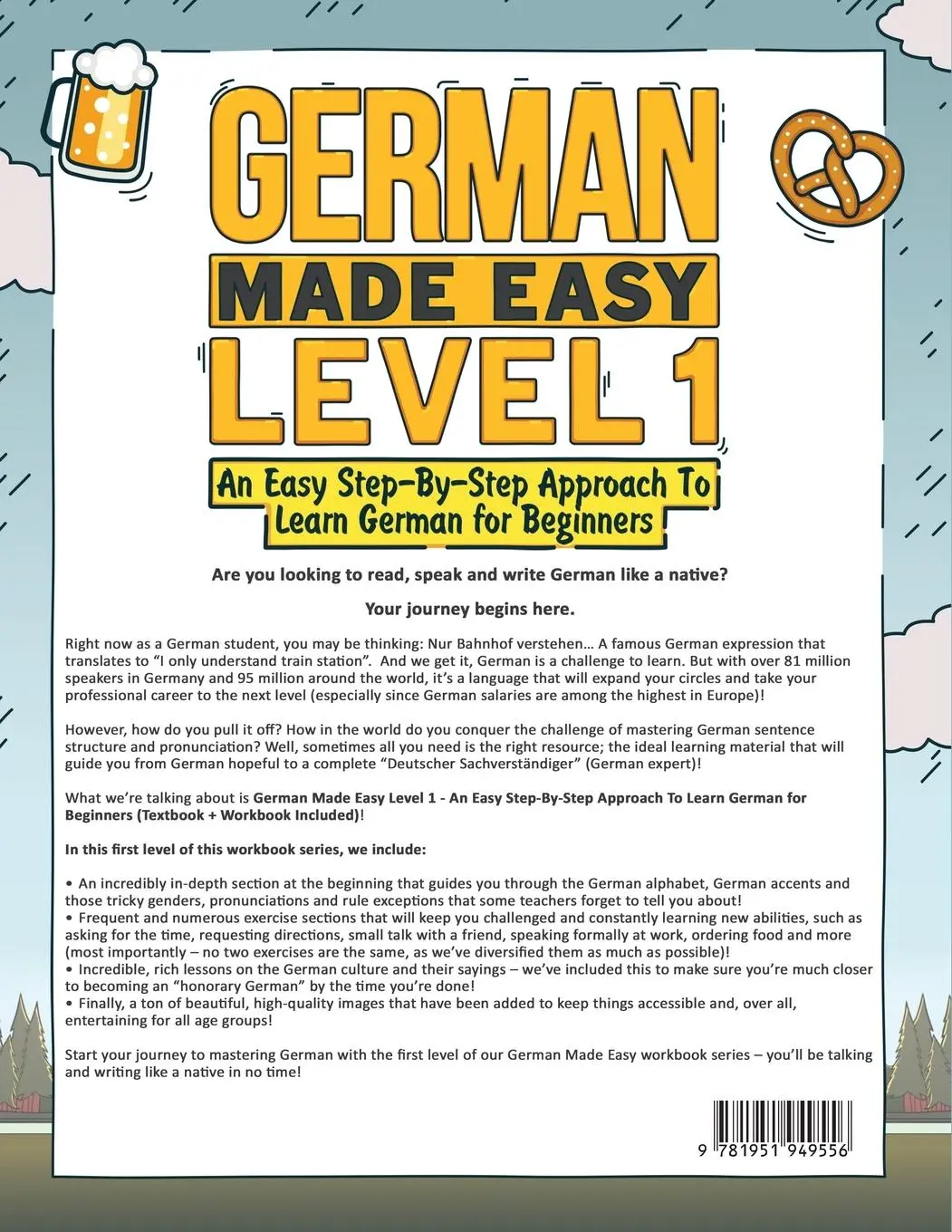 Rückseite: 9781951949556 | German Made Easy Level 1 | Lingo Mastery | Taschenbuch | Englisch