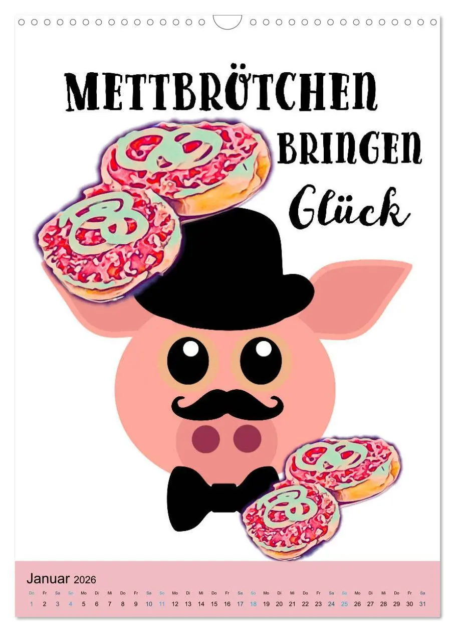 Bild: 9783516379556 | Mettbrötchen Träume - Mettkalender (Wandkalender 2026 DIN A3 hoch),...