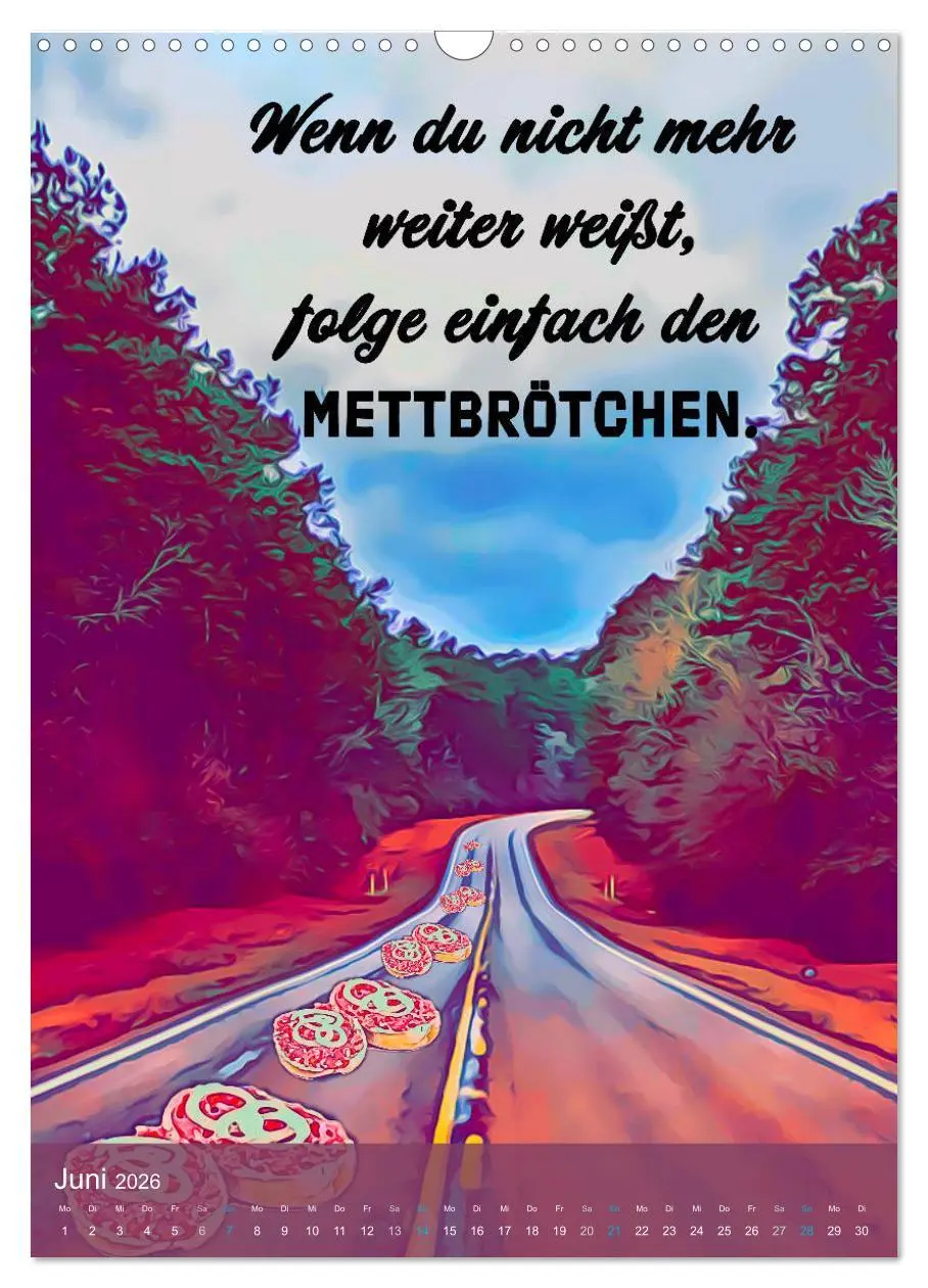 Bild: 9783516379556 | Mettbrötchen Träume - Mettkalender (Wandkalender 2026 DIN A3 hoch),...