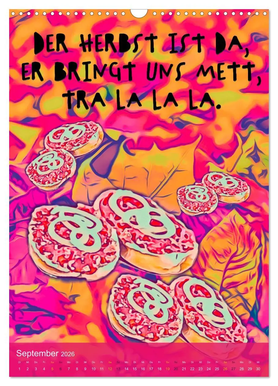 Bild: 9783516379556 | Mettbrötchen Träume - Mettkalender (Wandkalender 2026 DIN A3 hoch),...