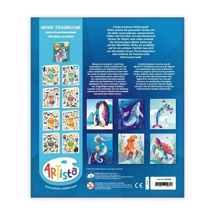 Bild: 7640409429656 | Sticker Painting Buch Ocean (MQ3) | Herausgegeben von ARTISTA | Spiel