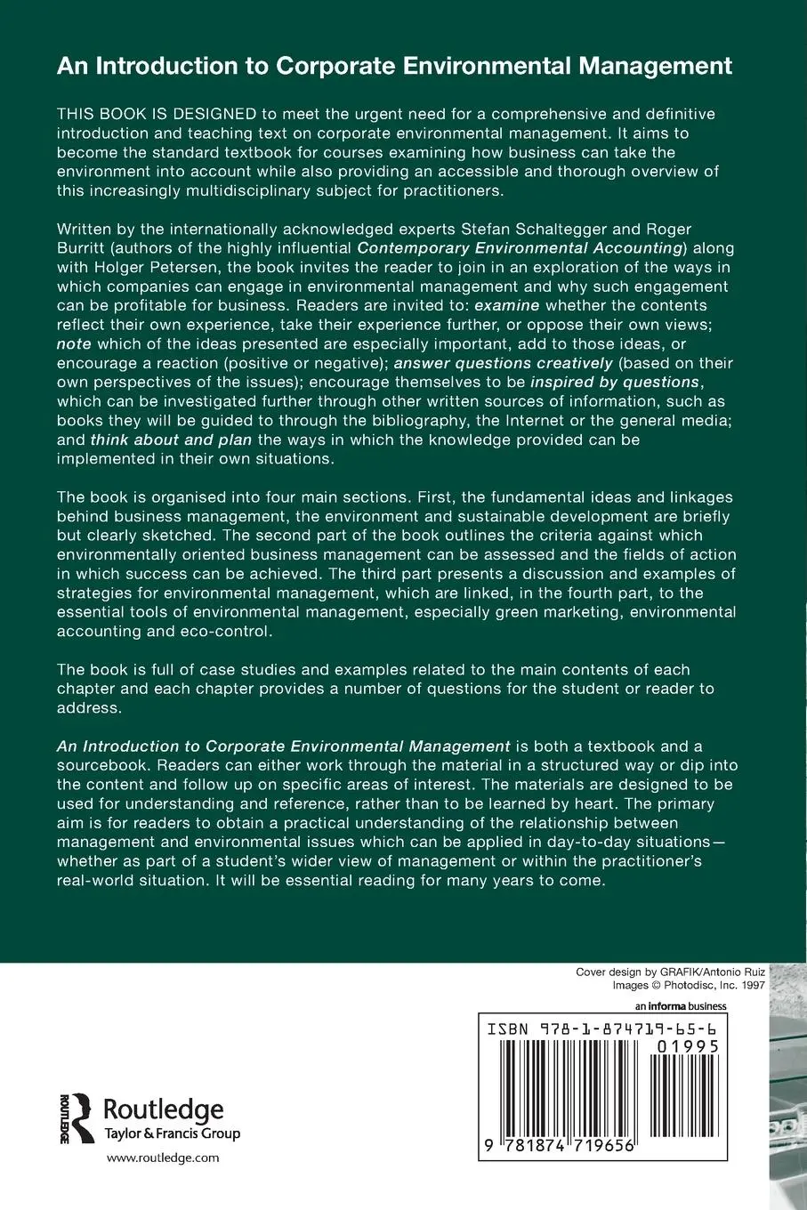 Rückseite: 9781874719656 | An Introduction to Corporate Environmental Management | Taschenbuch