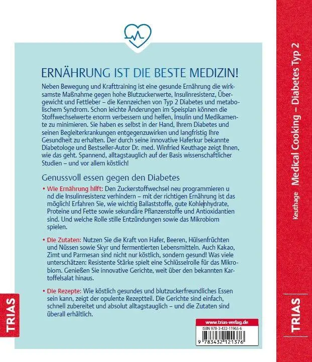 Rückseite: 9783432119656 | Medical Cooking: Diabetes Typ 2 | Winfried Keuthage (u. a.) | Buch