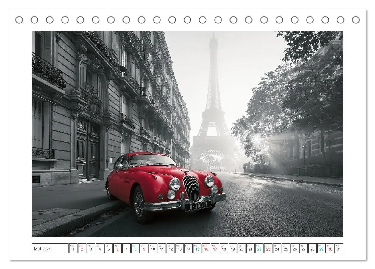 Bild: 9783594279656 | Fernweh in Rot (Tischkalender 2027 DIN A5 quer), CALVENDO...