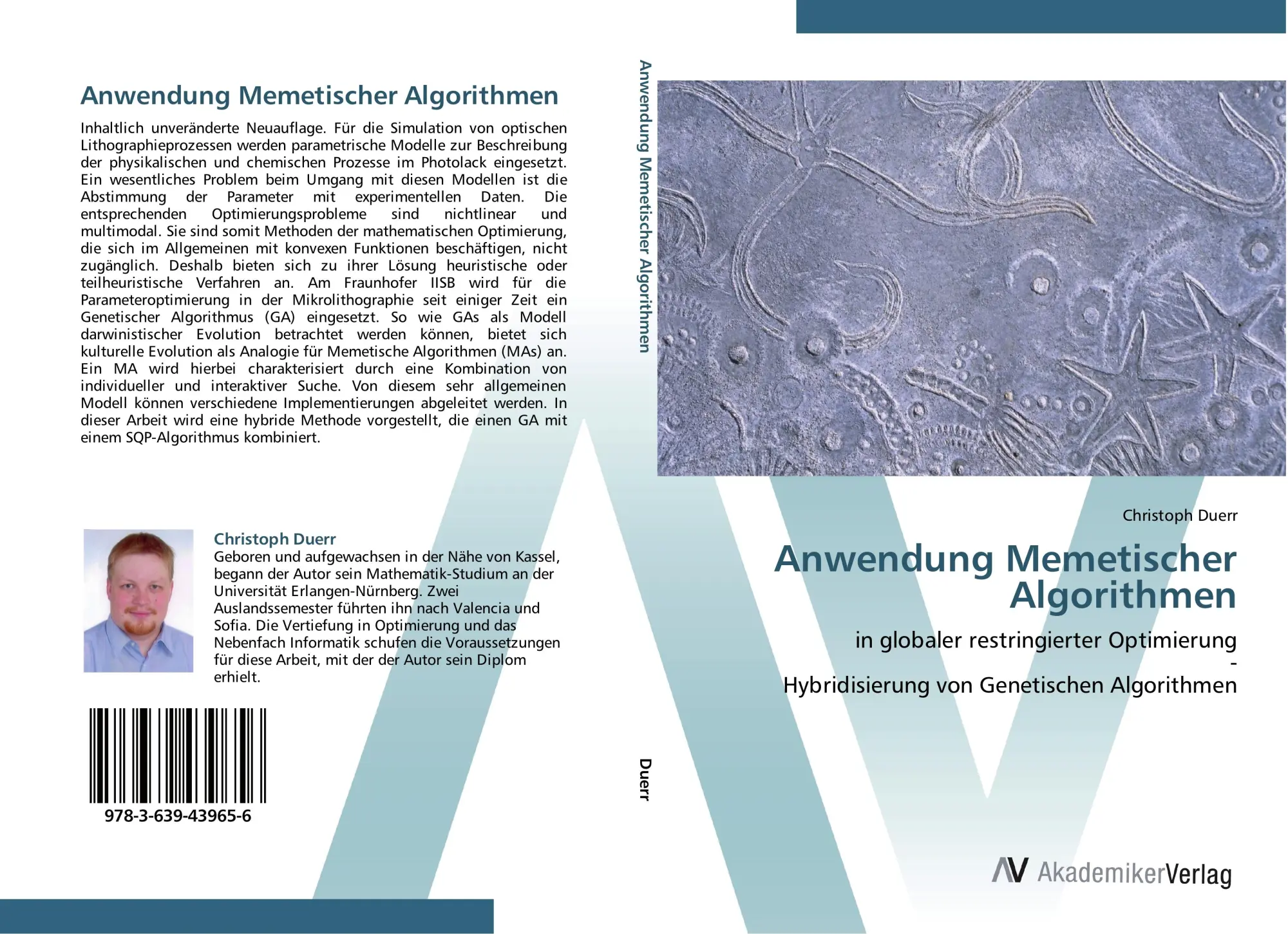Cover: 9783639439656 | Anwendung Memetischer Algorithmen | Christoph Duerr | Taschenbuch