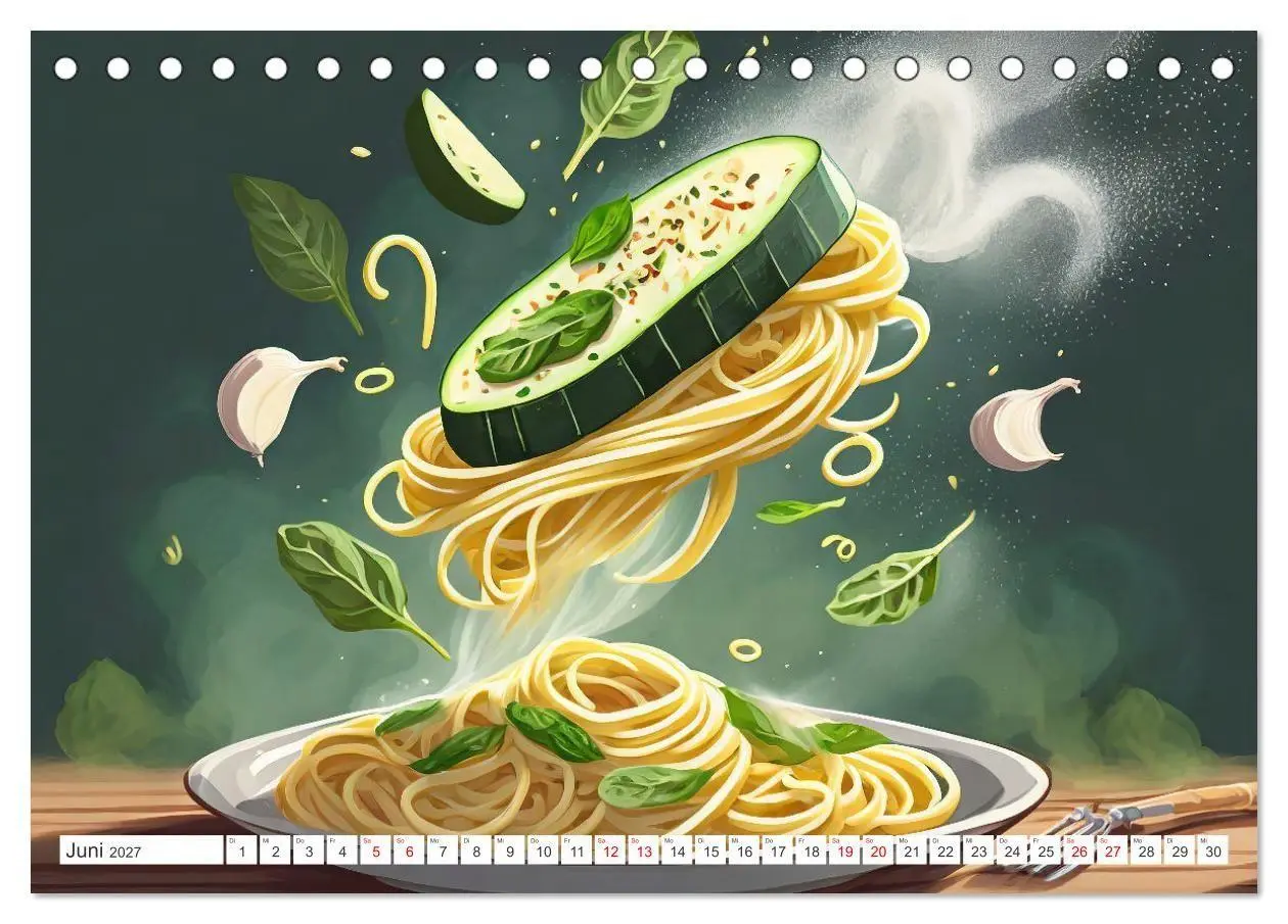 Bild: 9783569209756 | Nudel Varianten (Tischkalender 2027 DIN A5 quer), CALVENDO...