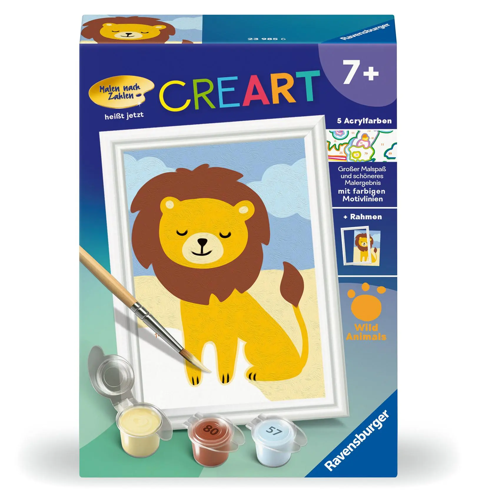 Cover: 4005556239856 | CreArt, Malen nach Zahlen Kinder - Kleiner Löwe | Spiel | Deutsch