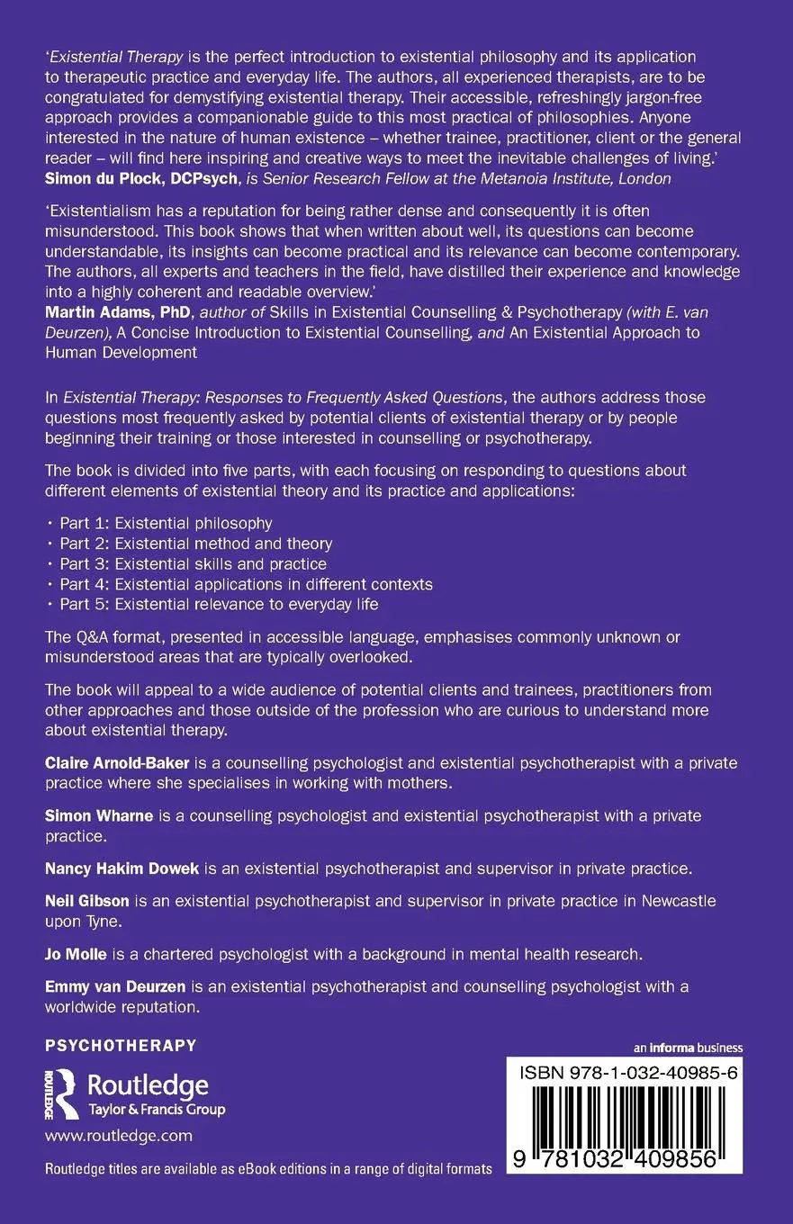 Rückseite: 9781032409856 | Existential Therapy | Responses to Frequently Asked Questions | Buch