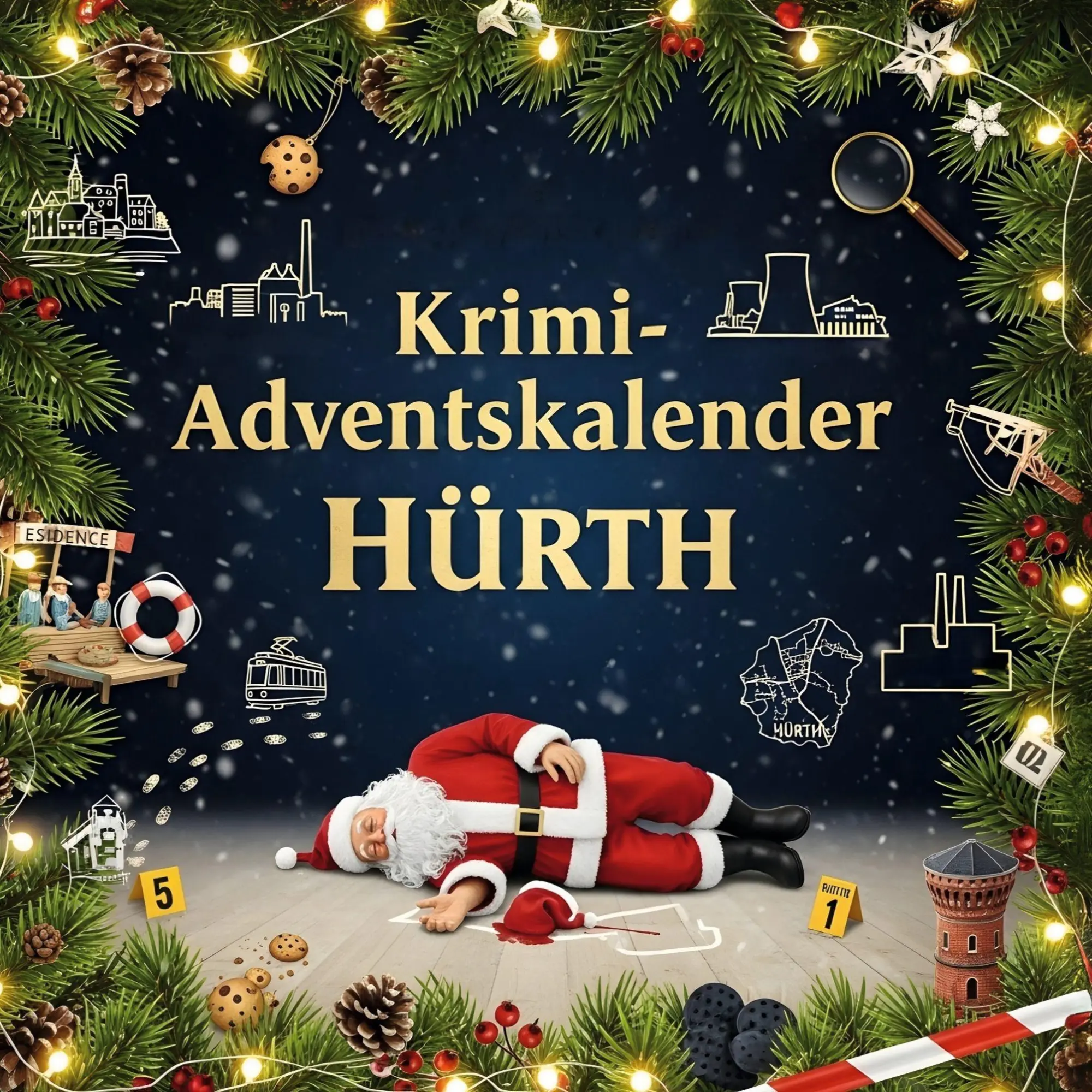 Cover: 9783695309856 | Der Krimi-Adventskalender Hürth | Mordsverdächtig in 24 Akten | Möller