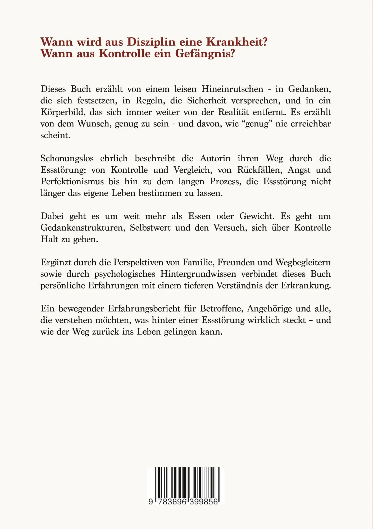 Rückseite: 9783696399856 | Mehr als mein Gewicht | Über Essstörung, Kontrolle und den Weg zurück