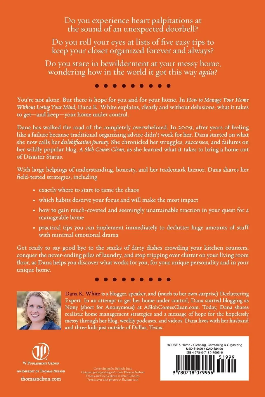 Rückseite: 9780718079956 | How to Manage Your Home Without Losing Your Mind | Dana K. White