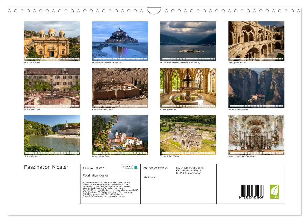 Bild: 9783383829956 | Faszination Kloster (Wandkalender 2025 DIN A3 quer), CALVENDO...