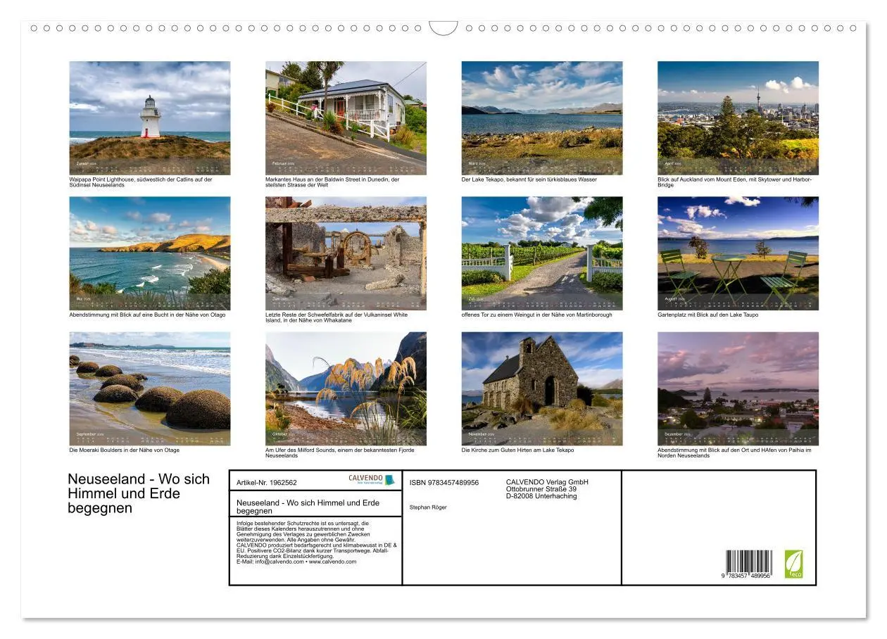 Bild: 9783457489956 | Neuseeland - Wo sich Himmel und Erde begegnen (Wandkalender 2026...