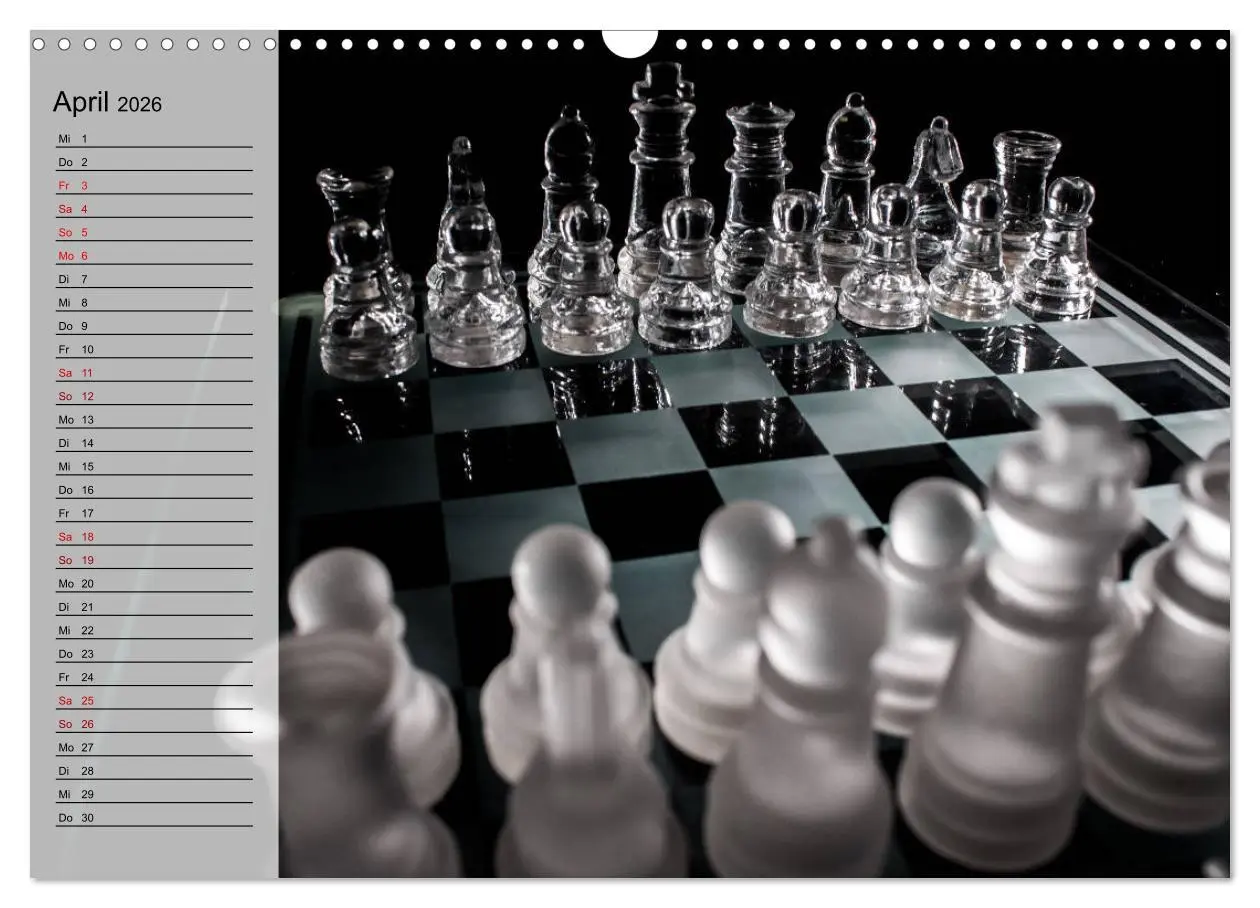 Bild: 9783457939956 | SCHACH - Spiel der Könige (Wandkalender 2026 DIN A3 quer), CALVENDO...