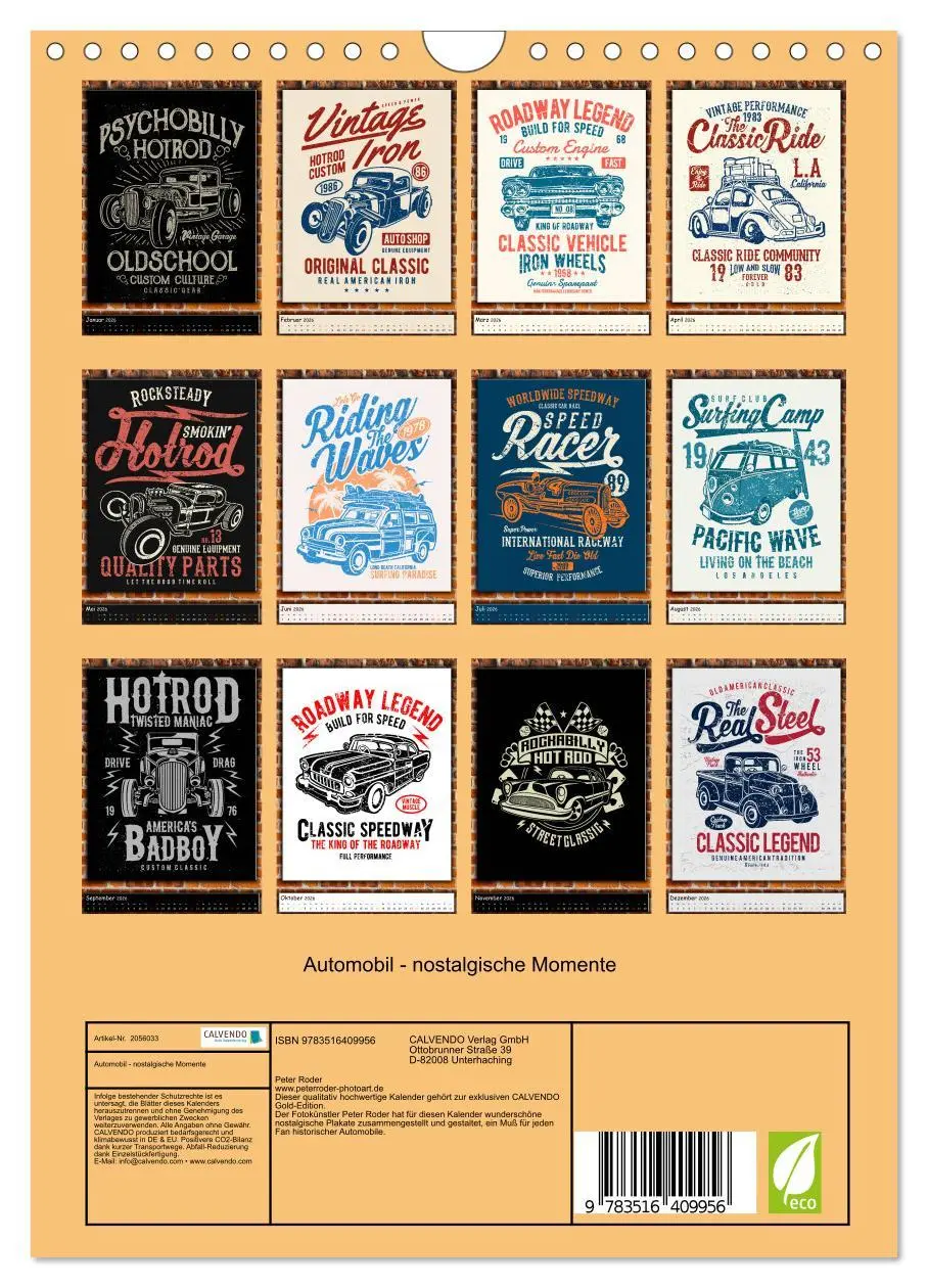 Bild: 9783516409956 | Automobil - nostalgische Momente (Wandkalender 2026 DIN A4 hoch),...