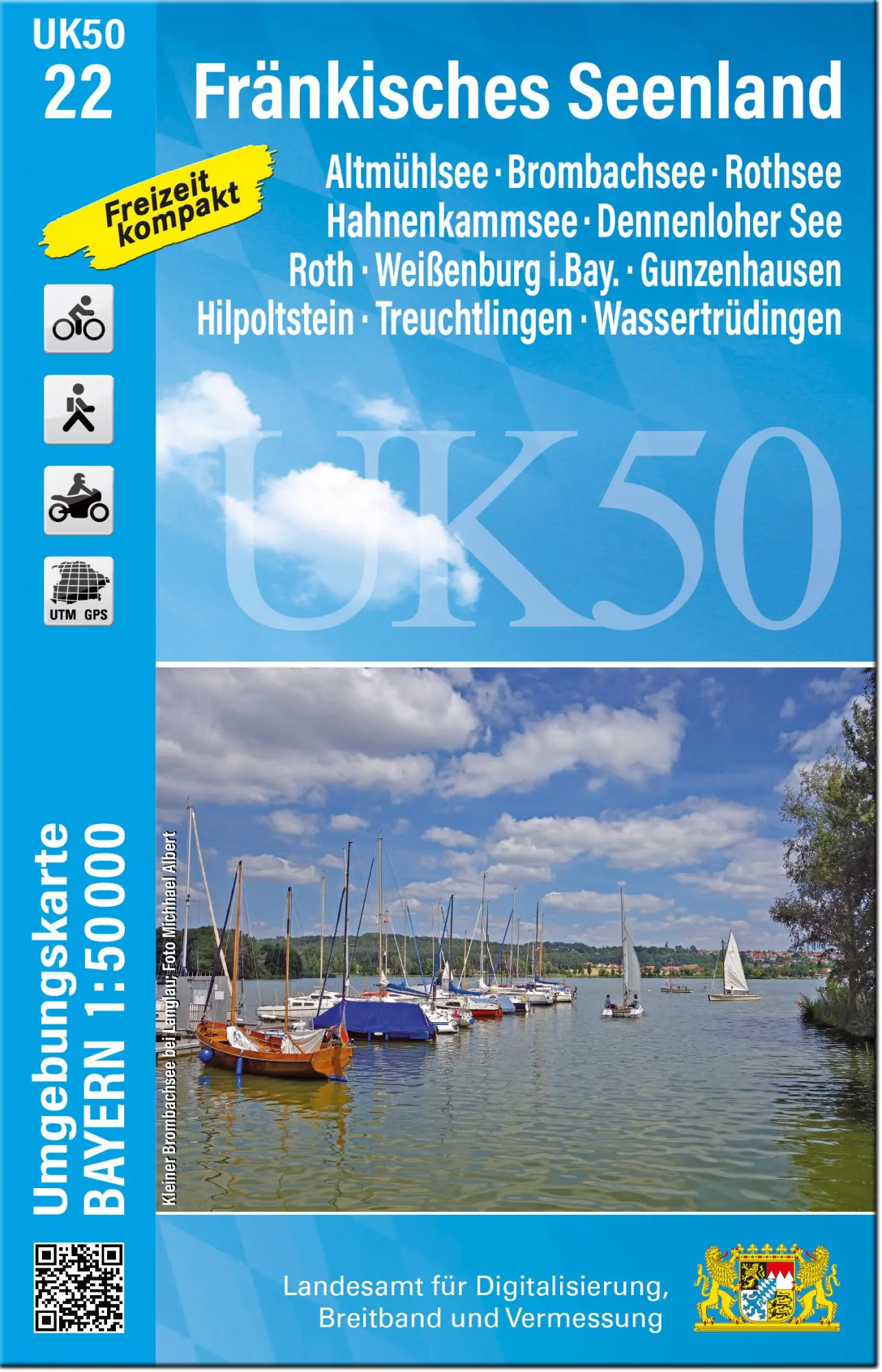 Cover: 9783899339956 | UK50-22 Fränkisches Seenland | Digitalisierung | (Land-)Karte | 2024