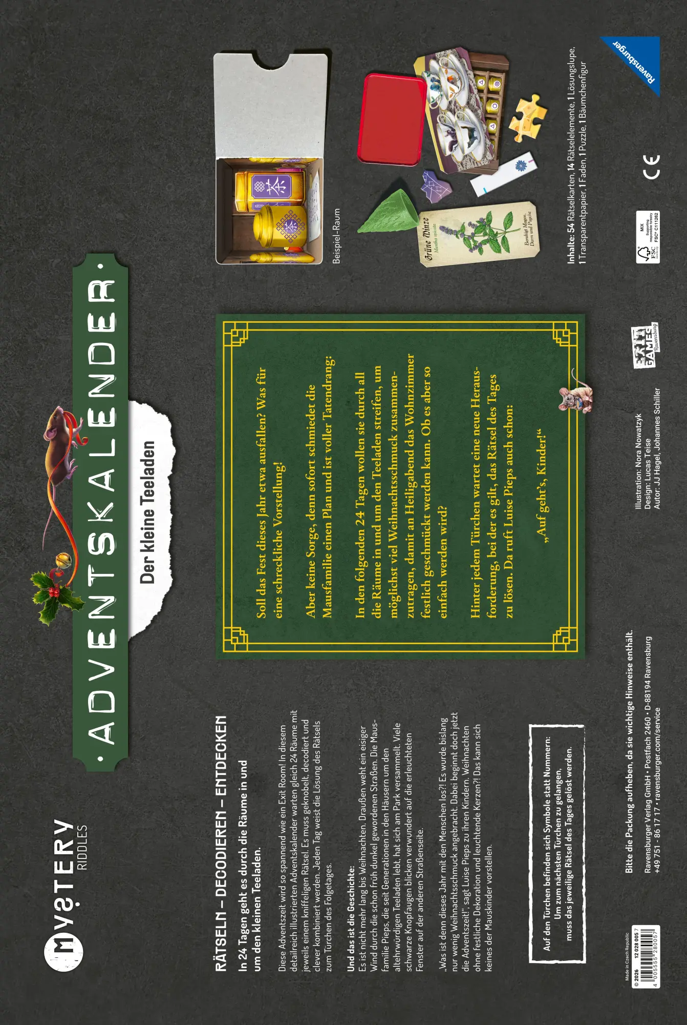 Bild: 4005555280057 | Mystery Adventskalender - Der kleine Teeladen | Spiel | Mystery | 2026