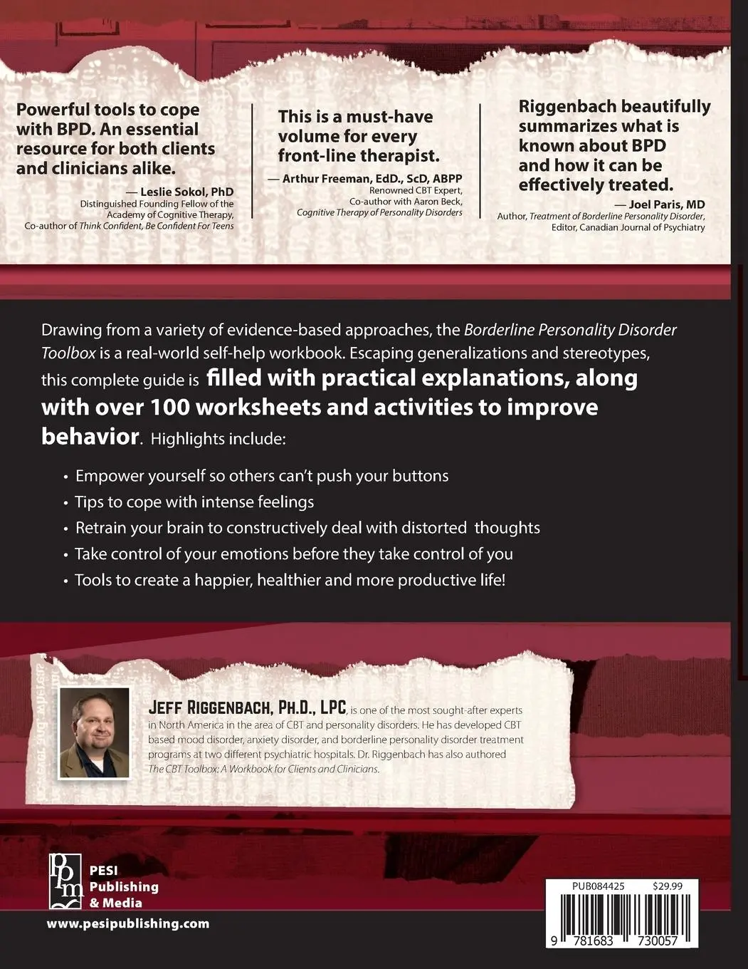 Rückseite: 9781683730057 | Borderline Personality Disorder Toolbox | Jeff Riggenbach | Buch