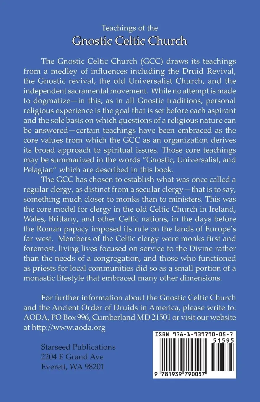 Rückseite: 9781939790057 | The Gnostic Celtic Church | A Manual and Book of Liturgy | Greer