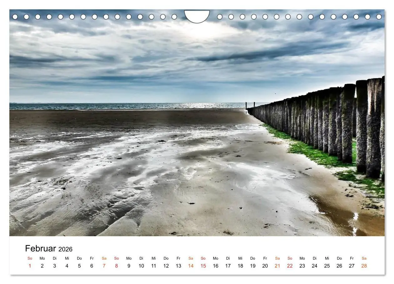 Bild: 9783457980057 | Wieder an der Nordsee (Wandkalender 2026 DIN A4 quer), CALVENDO...