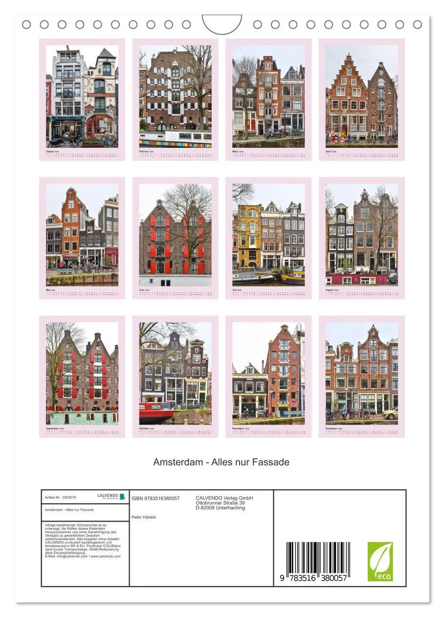 Bild: 9783516380057 | Amsterdam - Alles nur Fassade (Wandkalender 2026 DIN A4 hoch),...