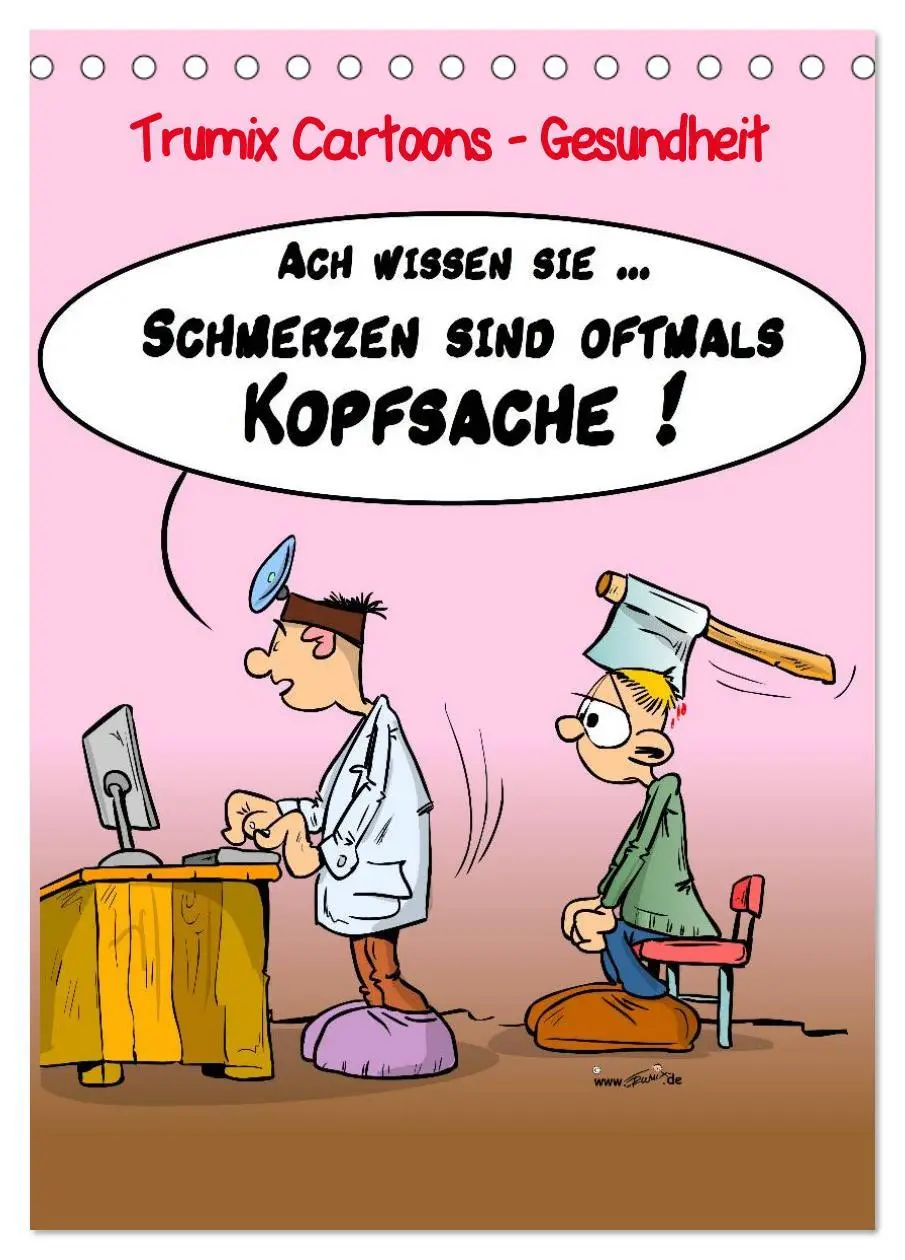 Cover: 9783516450057 | Trumix Cartoons - Gesundheit (Tischkalender 2026 DIN A5 hoch),...