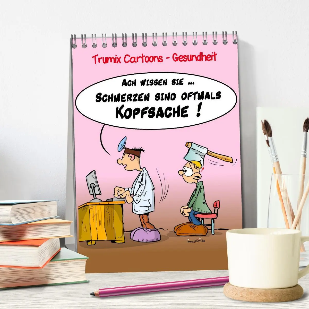 Bild: 9783516450057 | Trumix Cartoons - Gesundheit (Tischkalender 2026 DIN A5 hoch),...