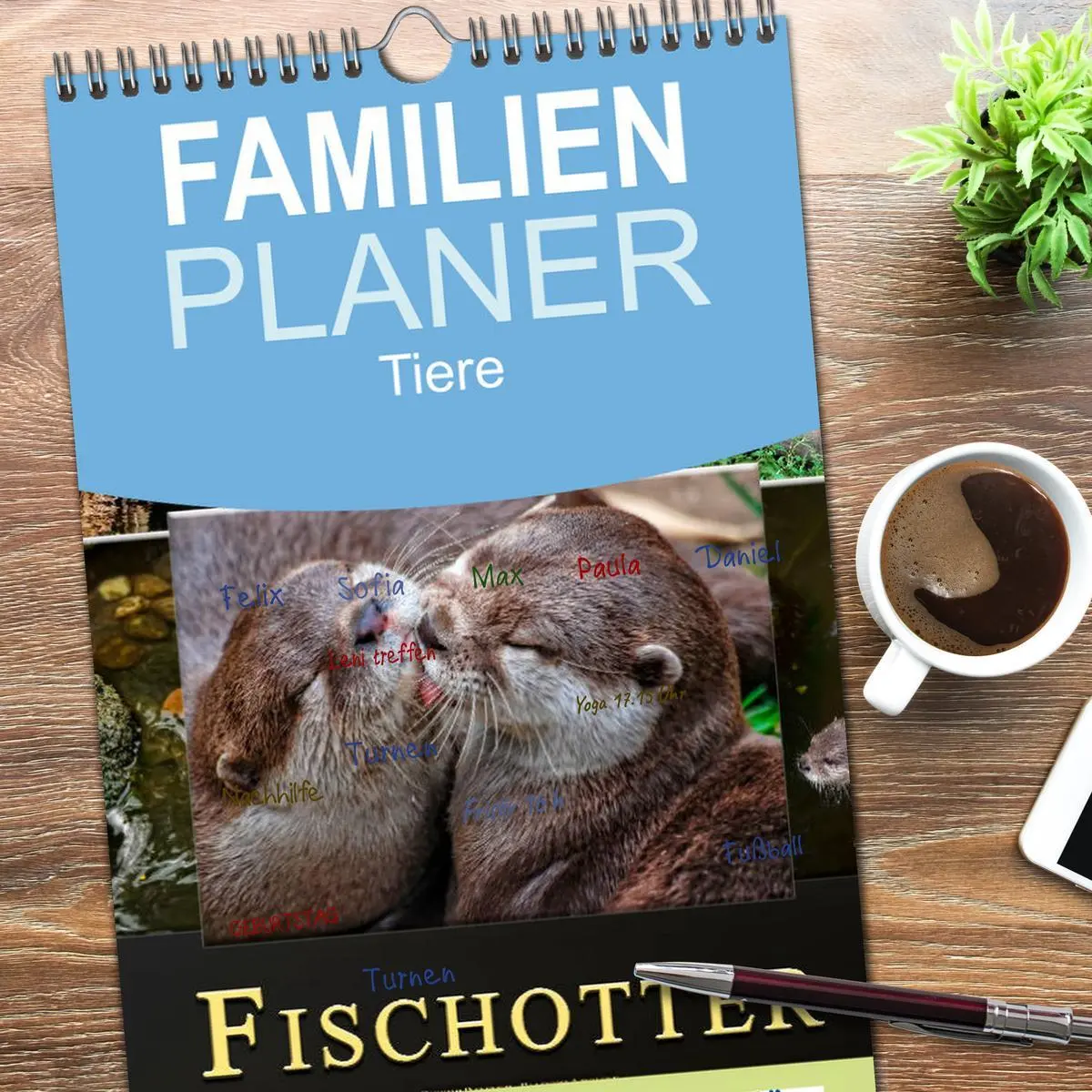 Bild: 9783516520057 | Familienplaner 2026 - Fischotter - putzige Kerlchen und elegante...