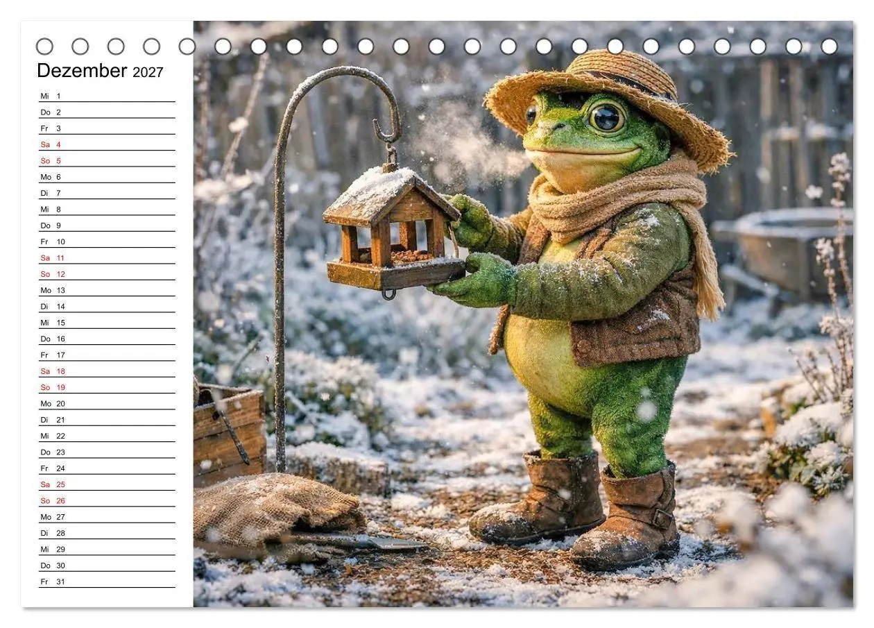 Bild: 9783516760057 | Frosch im Garten (Tischkalender 2027 DIN A5 quer), CALVENDO...