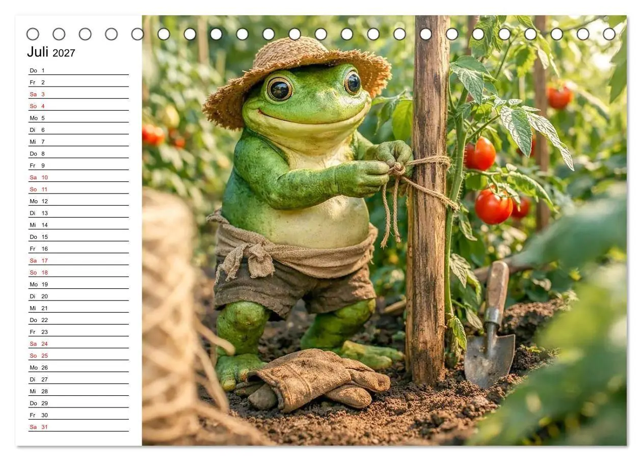 Bild: 9783516760057 | Frosch im Garten (Tischkalender 2027 DIN A5 quer), CALVENDO...