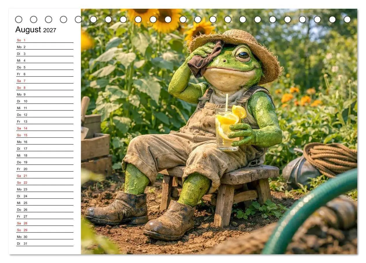 Bild: 9783516760057 | Frosch im Garten (Tischkalender 2027 DIN A5 quer), CALVENDO...