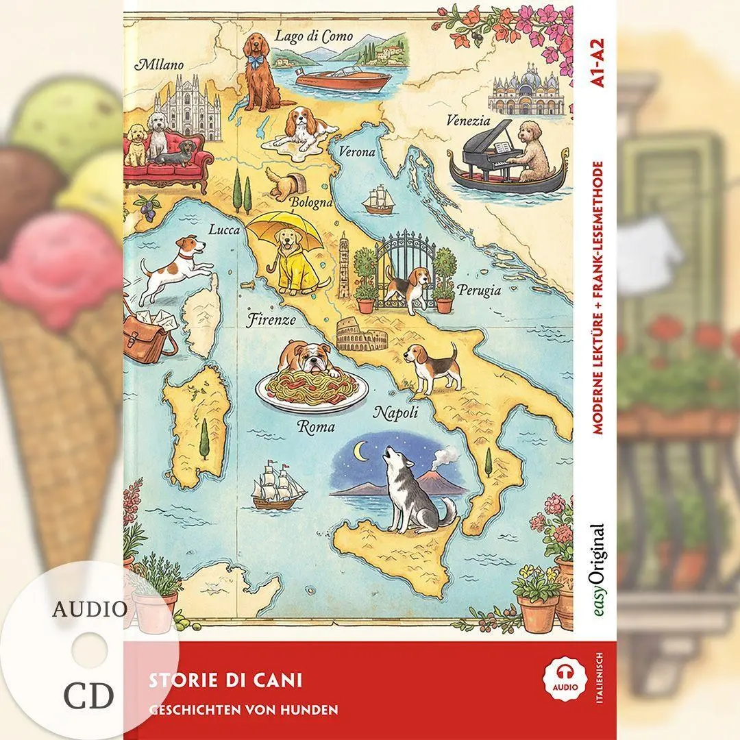 Italienisch lernen mit lustigen Kurzgeschichten (A1-A2) - Storie di cani (+ Audio-CD) - Neuware