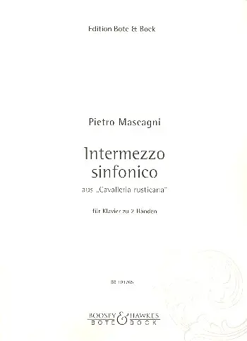 Cover: 9790202500057 | Cavalleria rusticana | Intermezzo sinfonico | Pietro Mascagni | Buch