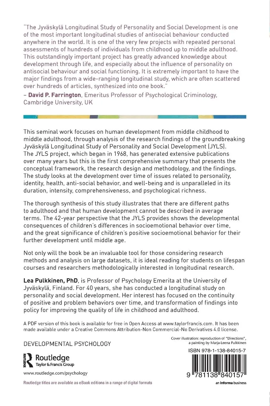 Rückseite: 9781138840157 | Human Development from Middle Childhood to Middle Adulthood | Buch