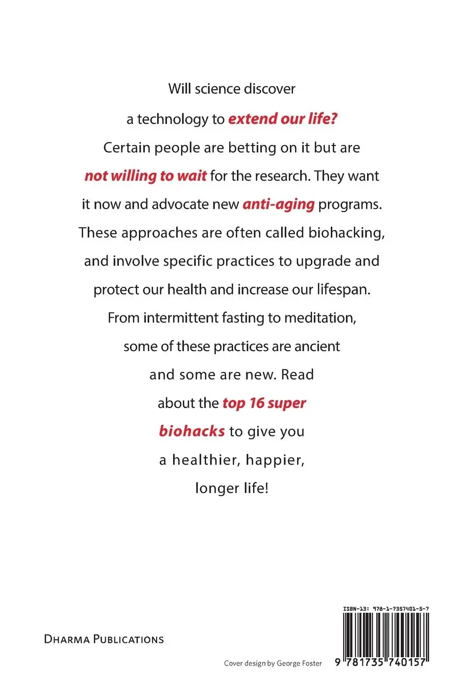 Rückseite: 9781735740157 | 16 Super Biohacks for Longevity | Robert Keith Wallace (u. a.) | Buch