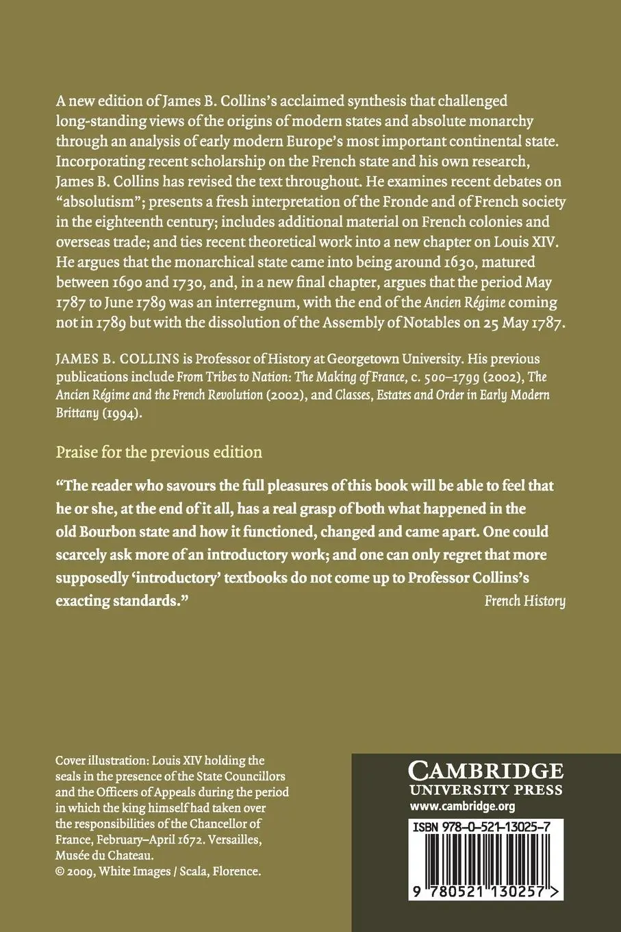 Rückseite: 9780521130257 | The State in Early Modern France | James B. Collins | Taschenbuch