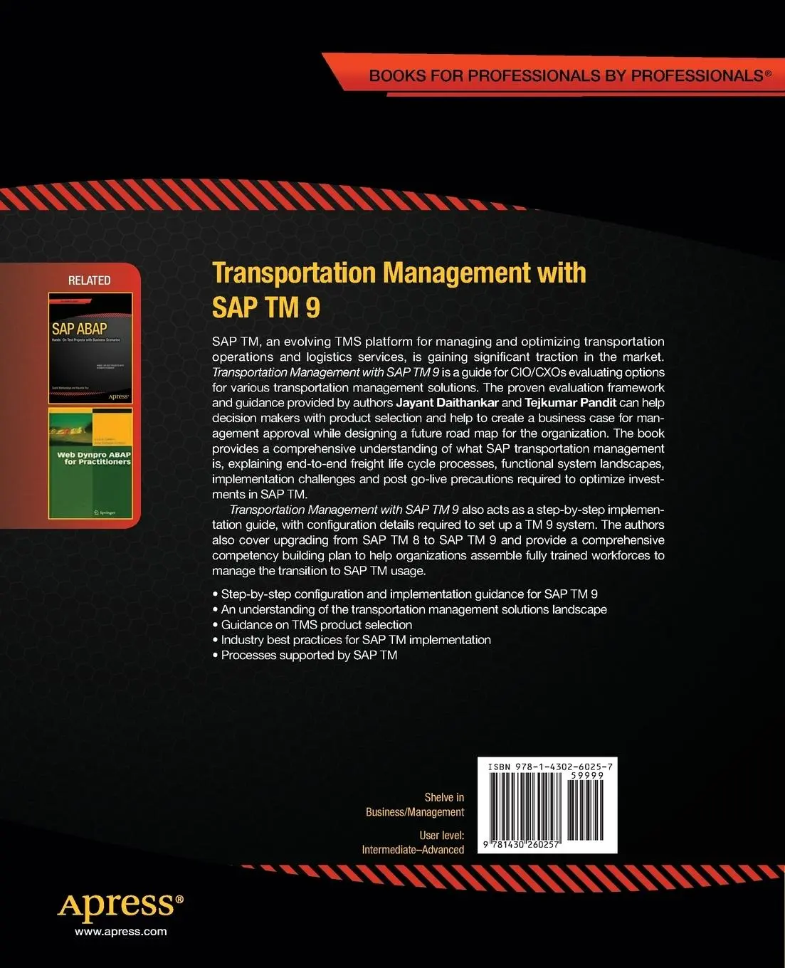 Rückseite: 9781430260257 | Transportation Management with SAP TM 9 | Tejkumar Pandit (u. a.) | xv