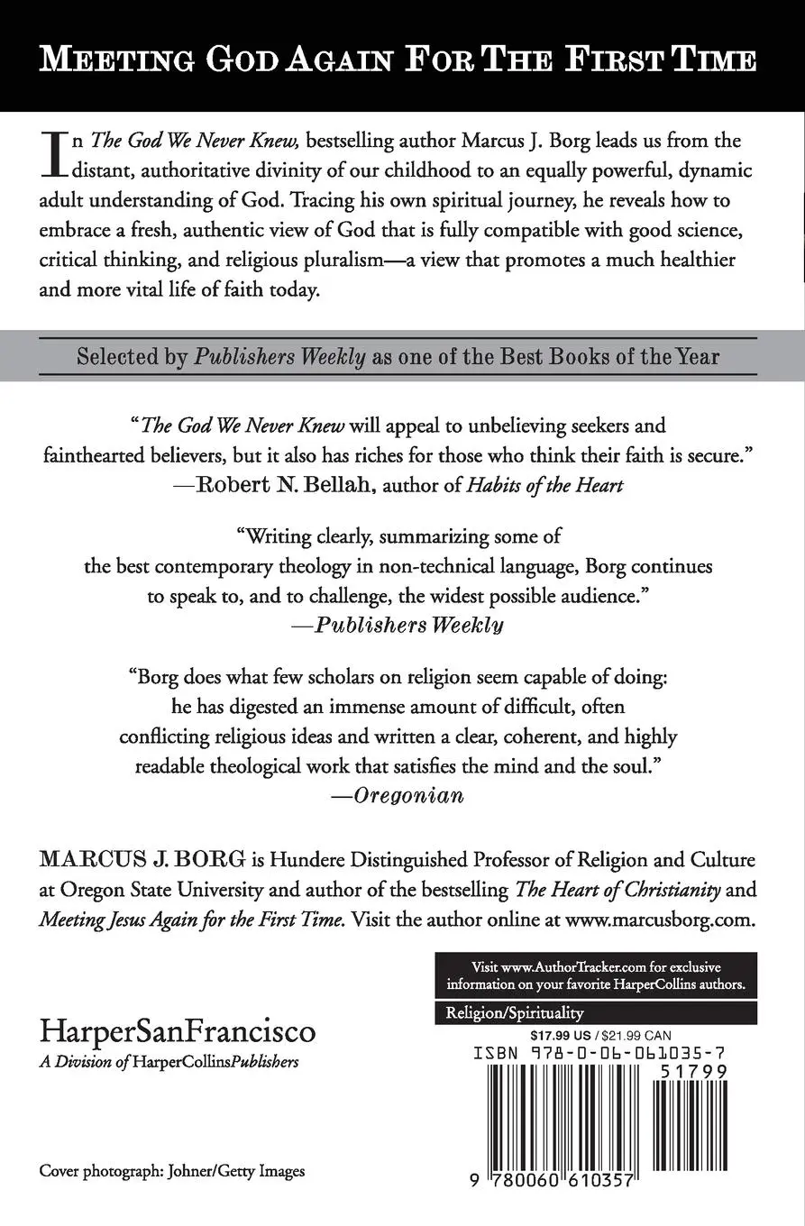 Rückseite: 9780060610357 | The God We Never Knew | Marcus J Borg | Taschenbuch | Englisch | 2006