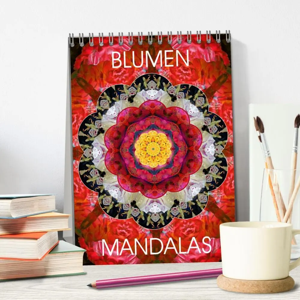 Bild: 9783457020357 | BLUMEN MANDALAS (Tischkalender 2025 DIN A5 hoch), CALVENDO...
