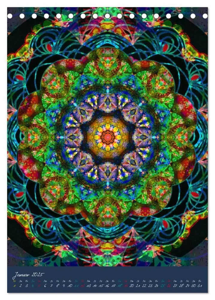 Bild: 9783457020357 | BLUMEN MANDALAS (Tischkalender 2025 DIN A5 hoch), CALVENDO...