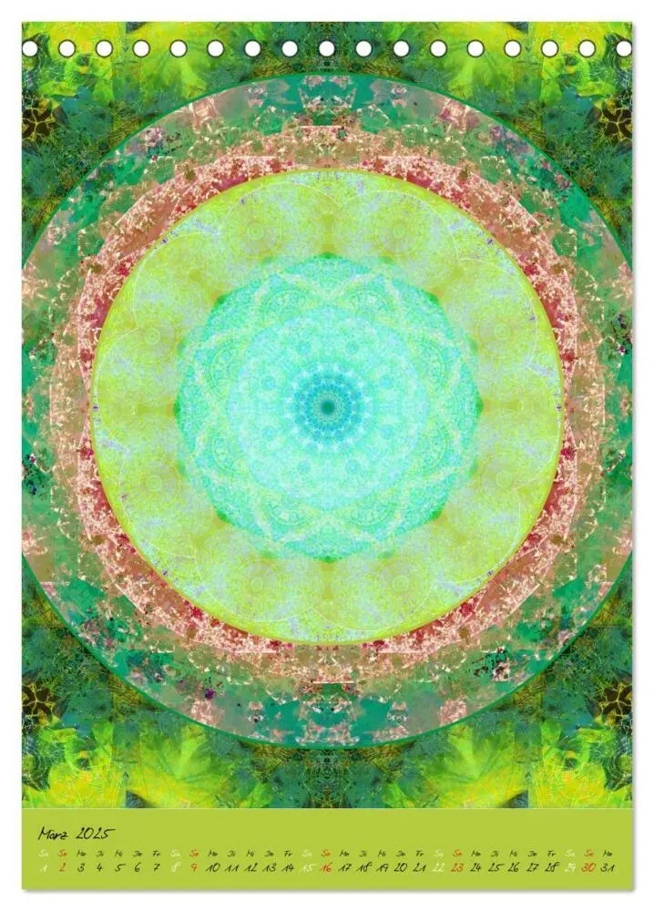 Bild: 9783457020357 | BLUMEN MANDALAS (Tischkalender 2025 DIN A5 hoch), CALVENDO...